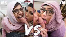 Кадр 9 с порно видео Красивая групповуха с грудастыми мусульманками